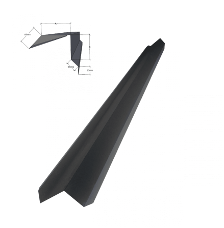 Krnplt svart A=70mm B=120mm 2m